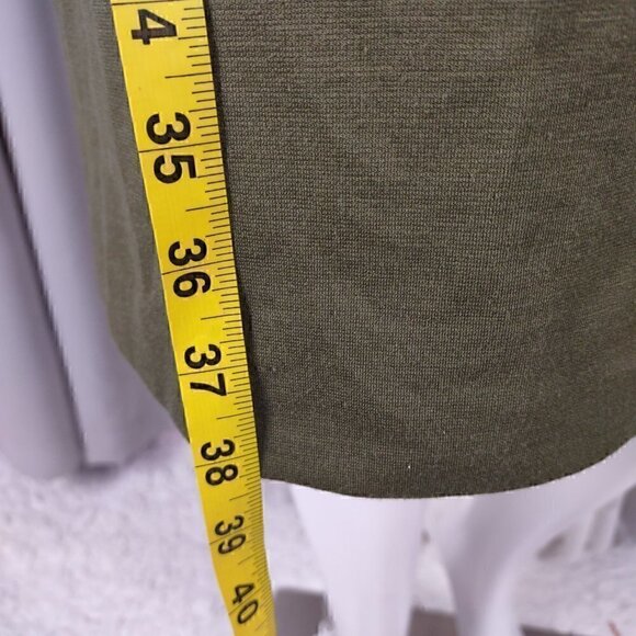 Merona Women's Olive Green Sleeveless, Zipper in Back Dress Size Large - Picture 6 of 11